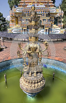 Kopan monastery fountain located near kathmandu