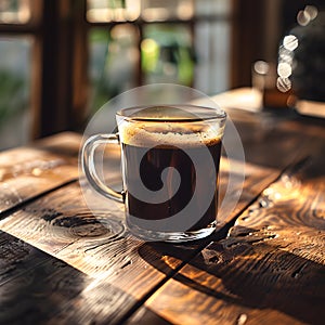A Kopi tubruk cup of singleorigin coffee on the table