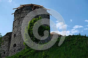 Koporye fortress in summer. monument of Russian medieval defensive architecture