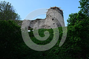 Koporye fortress in summer. monument of Russian medieval defensive architecture