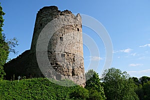 Koporye fortress in summer. monument of Russian medieval defensive architecture