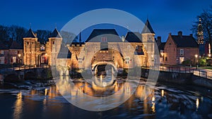 Koppelpoort, the historic city wall gate in Amersfoort, Netherlands