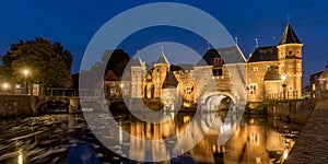 The Koppelpoort, a medieval water and land gate in the Dutch city of Amersfoort, province of Utrecht