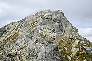 Koprovsky peak, High Tatras mountains, Slovakia, hiking theme