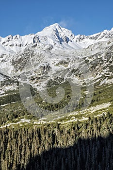 Koprovsky peak and Mengusovska valley, High Tatras, Slovakia, winter scene