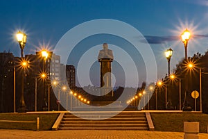 Koptug academician monument in Novosibirsk