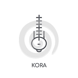 Kora linear icon. Modern outline Kora logo concept on white back