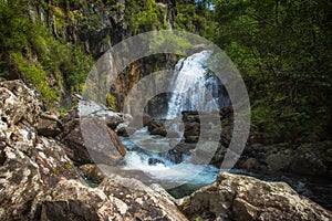 Korbu Waterfall at Lake Teletskoye