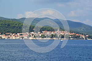 Korcula town and island in Dalmatia, Croatia