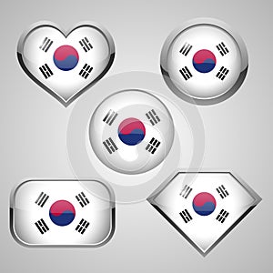 Korea flag icon theme photo
