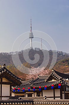 Korea Old House at Namsangol Hanok Village photo