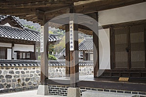 Korea Old House at Namsangol Hanok Village in Seoul South Korea.