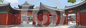 Korea\'s main gateway is the Nine Gates (Namdaemun) in Seoul.