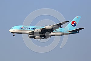 Korean Air Airbus A380 airplane Seoul Incheon International Airport