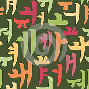 Korean alphabet pattern