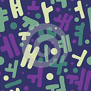 Korean alphabet pattern