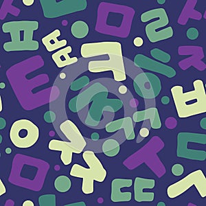Korean alphabet pattern