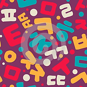 Korean alphabet pattern