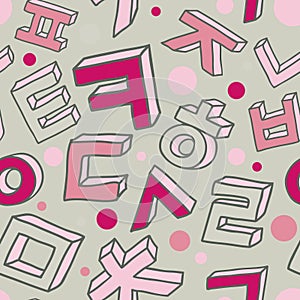 Korean alphabet pattern