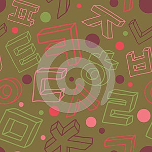Korean alphabet pattern