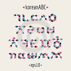 Korean alphabet set photo