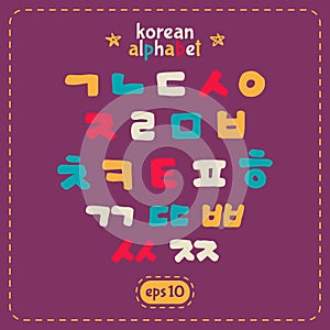 Korean alphabet set photo