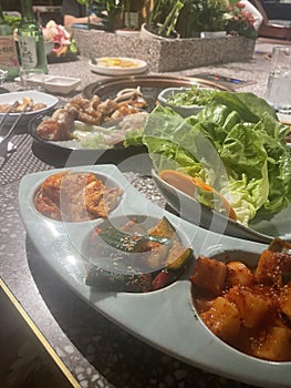 Korean Barbecue Grlll Cuisine Food