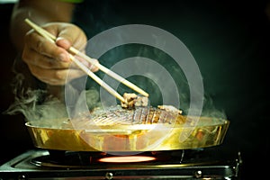 Korean barbecue or Yakiniku in japanese style