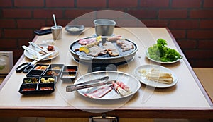 Korean BBQ Food and side dishes