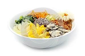 Korean Bibimbap Mixed Rice with vegetables