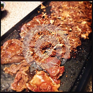 Korean Bulgogi Beef on Grill