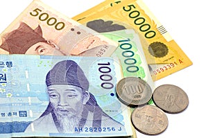 Korean Currency.