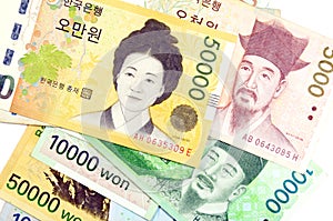 Korean Currency.