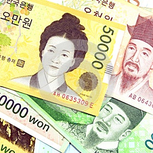 Korean Currency.