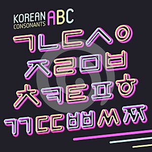 Korean 3D colorful alphabet set photo