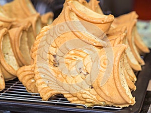 Korean fish-shaped bread Bungeo-ppang, streed food. photo