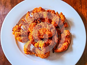 Korean food concept, Crispy Korean fried chicken