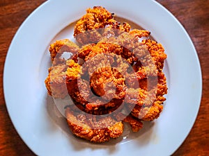 Korean food concept, Crispy Korean fried chicken