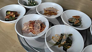 Korean food consists of side or small dishes.