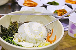 Korean food, Mixed Rice Bibimbab ,korean food traditional