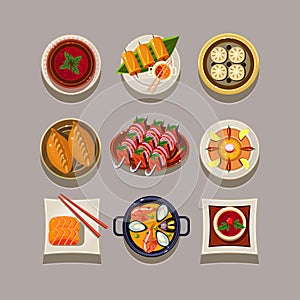 Korean food Vector Illustration