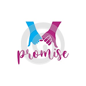 Korean gesture Hand promise symbol logo design