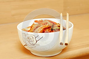 Korean Gimchi made by mix vegetable photo