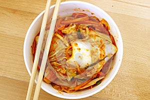 Korean Gimchi made by mix vegetable photo