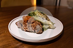 Korean Grilled Iberico Pork with Lettuce