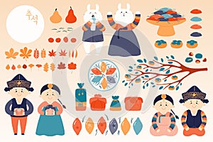 Korean holiday Chuseok design collection