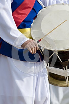 Korean Janggu Drum and Drummer