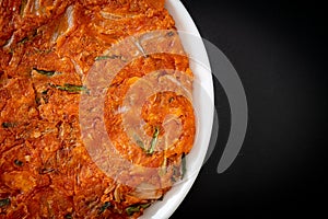 Korean Kimchi pancake or Kimchijeon photo