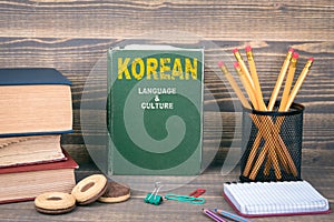 Korean language and culture concept