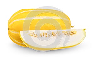 Korean melon isolated on white clipping path